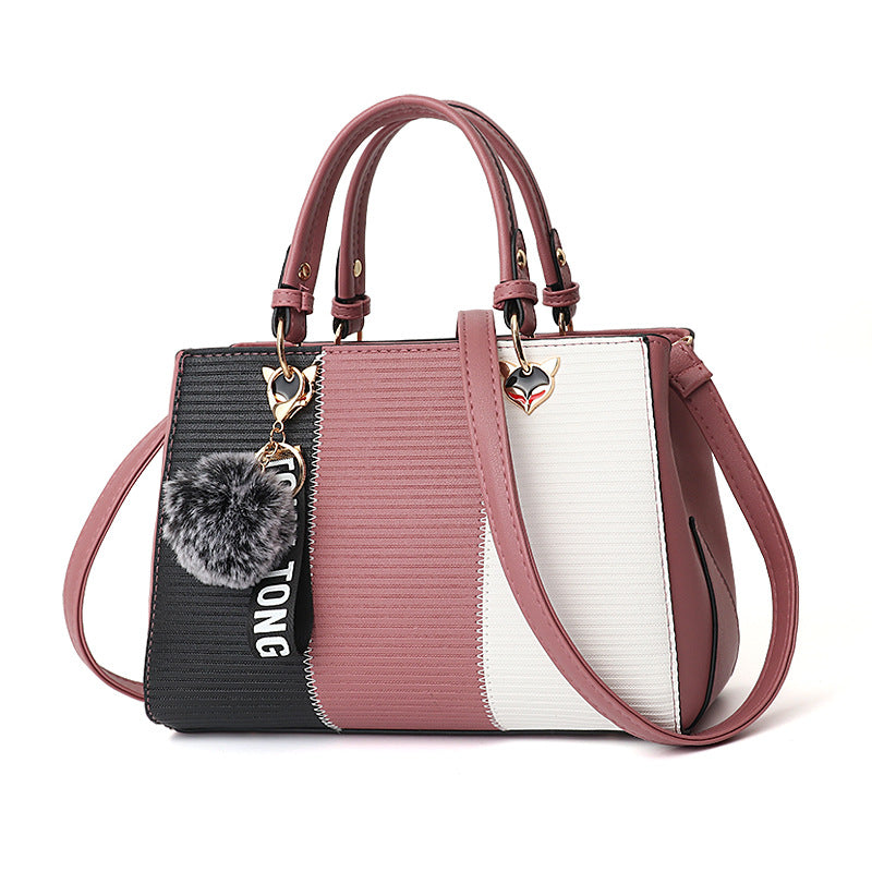 Women Hairball Ornaments Totes Patchwork Handbag Party Purse Ladies Messenger Crossbody Shoulder Bags Women Handbags Women Hairball Ornaments Totes Patchwork Handbag Party Purse Ladies Messenger Crossbody Shoulder Bags Women Handbags